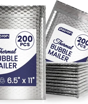 Waterproof Bubble Mailers 6.5x11 - Self-Seal Foil Thermal Insulated Padded Envelopes 200-Pack