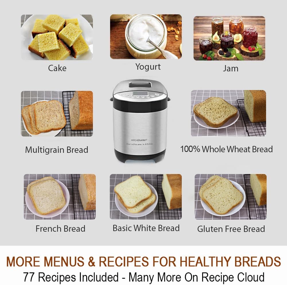 KITCHENARM 29-in-1 Smart Bread Machine – Gluten Free & Homemade Cycle - Image 3