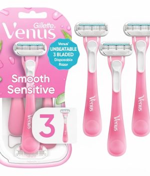Gillette Venus Sensitive Disposable Razors – 3 Count Women's Razors