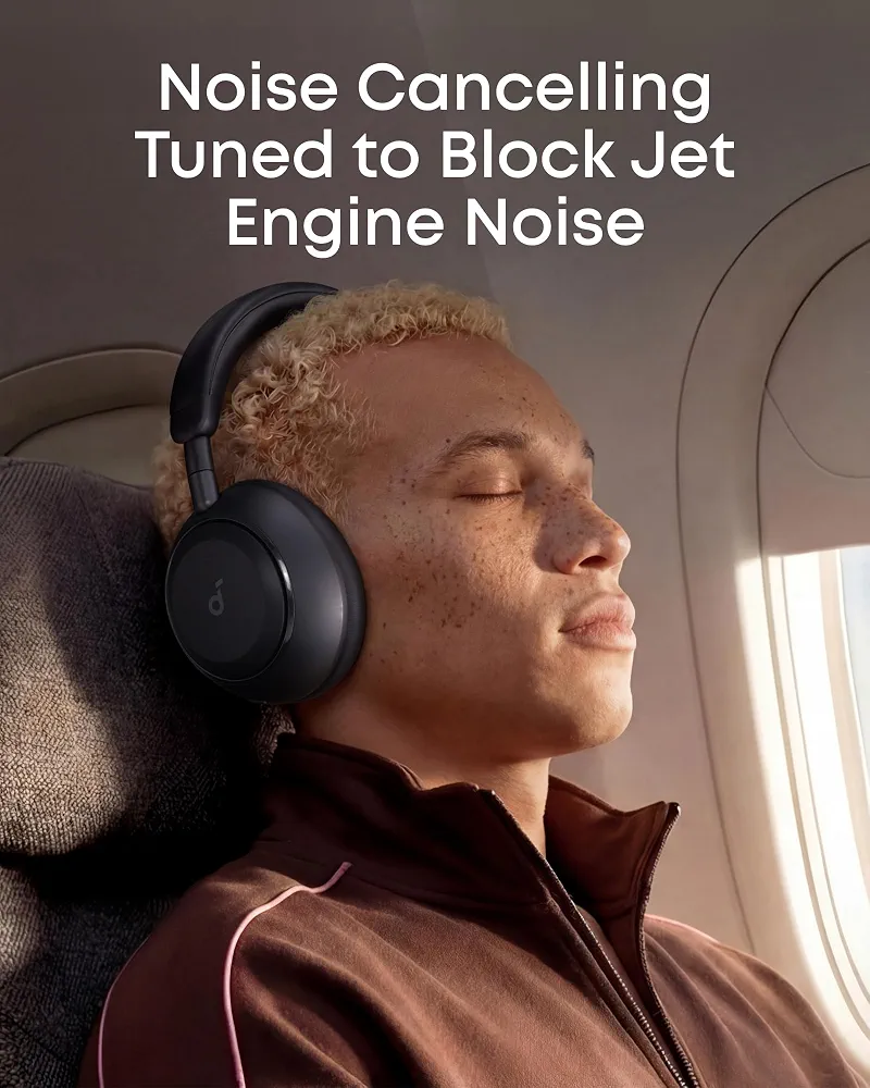 Soundcore Anker Space 2 Bluetooth 6.1 Over-Ear Headphones, Travel-Ready - Image 2