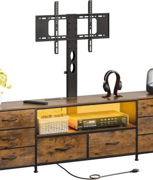 70.8" TV Stand with Mount & Power Outlet – Farmhouse Entertainment Center
